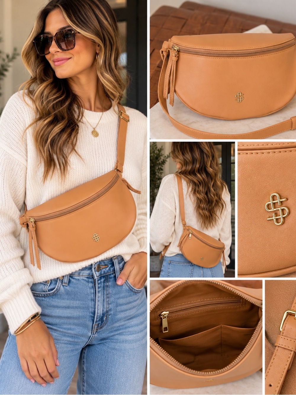 Simply Southern Tan Crossbody Belt Bag